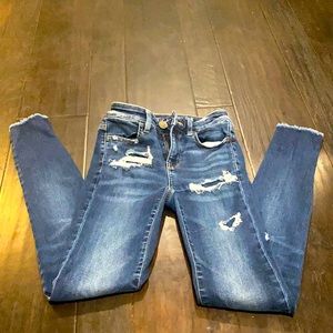 000 American Eagle Distressed Jegging Like New